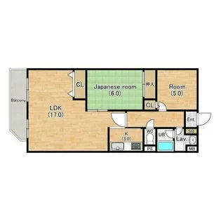 レスカーラ緑地公園【1階】の間取り