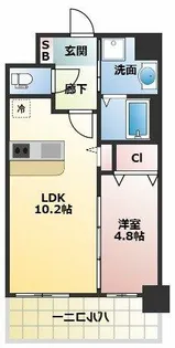 スプランディッド茨木天王【4階】の間取り