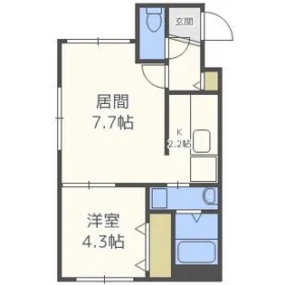 プライムコート西町【1階】の間取り