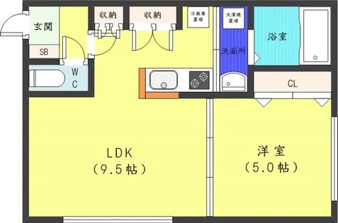 デイズ山鼻【4階】の間取り