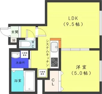 デイズ山鼻【3階】の間取り