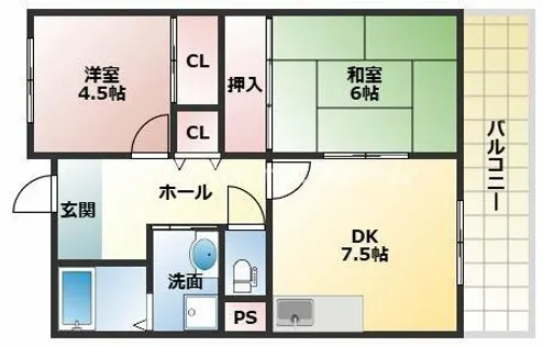 スターリングハイツ【5階】の間取り