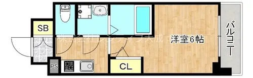エスリード大阪城南グランデュクス【6階】の間取り