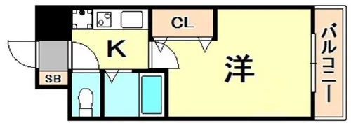 エスリード三宮フラワーロード【5階】の間取り