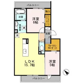 パークサイドヴィラ中百舌鳥【2階】の間取り