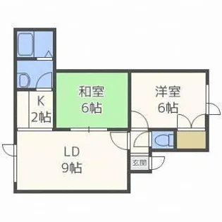 PLAZA IN SHINKAWA【206号室】の間取り