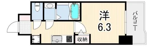 プレリスNEO神戸湊川公園ヴェルト【14階】の間取り