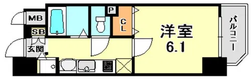 プレサンス神戸プレシャス【3階】の間取り