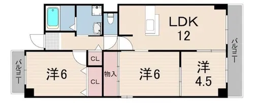 フロレセール南六甲【4階】の間取り