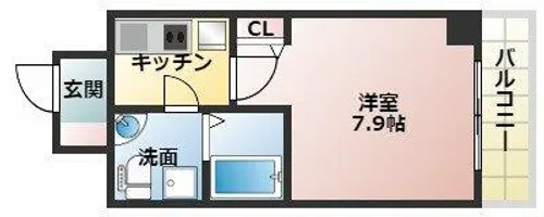 SERENiTE江坂四番館【5階】の間取り