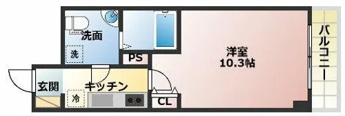 SERENiTE江坂四番館【6階】の間取り