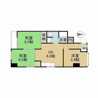 第二森ビル【4階】の間取り