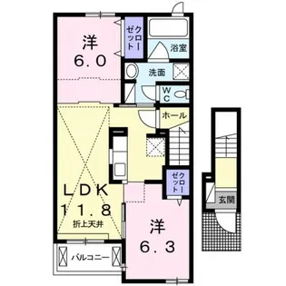 フリーデ西乃芝【2階】の間取り