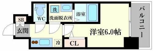 エスリードレジデンス大阪天王寺【12階】の間取り