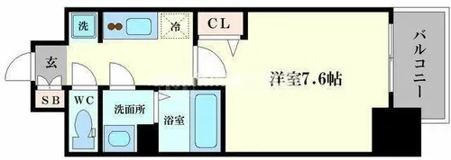 プレサンス難波フィールド【801号室】の間取り