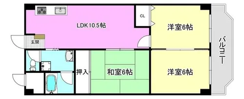 ローレルハイツ茨木総持寺2号棟【9階】の間取り