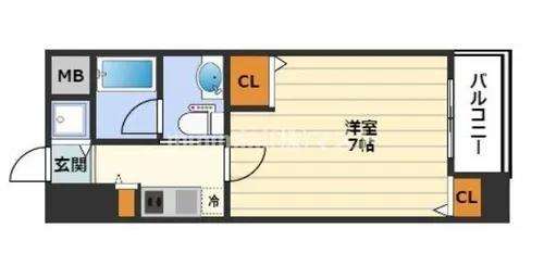 アーデン西天満【8階】の間取り