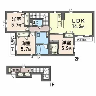 シャーメゾン イデアル【0201号室】の間取り