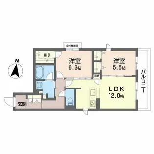 シャーメゾン パークイースト【0201号室】の間取り