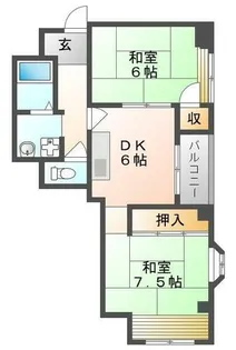 マンションアイオイ【3階】の間取り