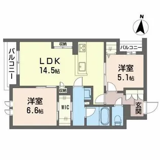 シャーメゾン シューレ【0201号室】の間取り