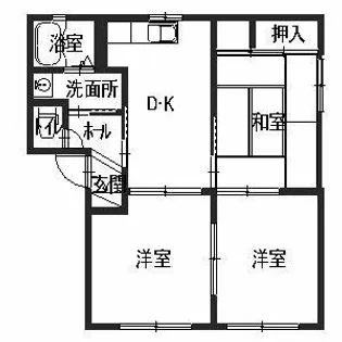 グリーンルーフ【0102号室】の間取り