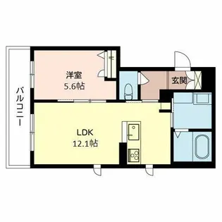 ベレオ本町【0202号室】の間取り