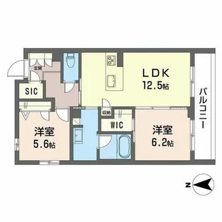 ラナ フェリーチェ 桂【0202号室】の間取り