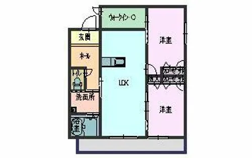 ベレオ黒田【0201号室】の間取り