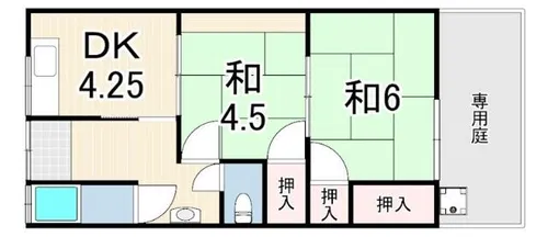 コーポ森本【1階】の間取り