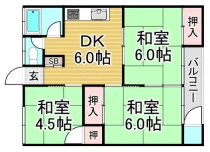 福岡県春日市小倉5丁目【アパート】の間取り