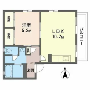 ソレイユ鹿の子台C【C202号室】の間取り