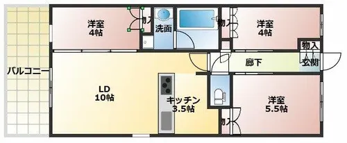 アーバンパーク淡路【6階】の間取り