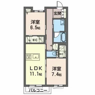 シャーメゾン大和八木【0203号室】の間取り
