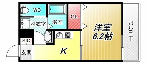 アジュール相生【3階】の間取り