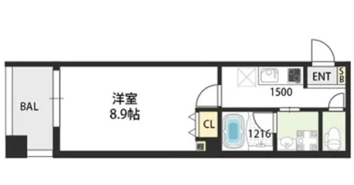 レクラン深江南【2階】の間取り
