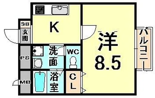 アンプルールフェール メルカート・デリ・アパルタメンティ2【2階】の間取り