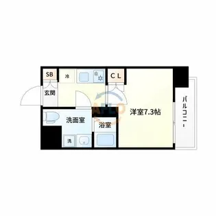 アスリート江坂Ⅱ番館【8階】の間取り