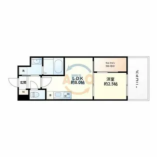 セレニテ三国プリエ【9階】の間取り