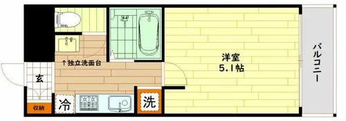 フィオーレ都島北【6階】の間取り