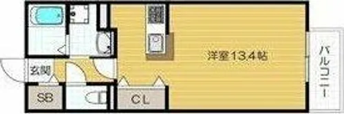 フラット桃ヶ池【2階】の間取り