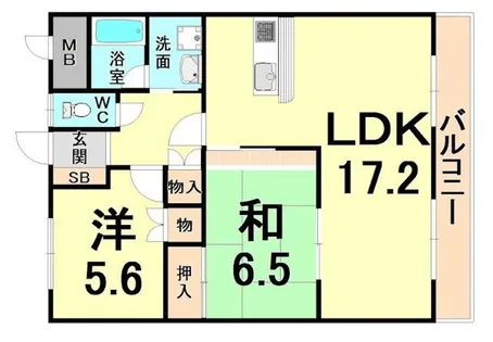 藤ノ木ハイツ【3階】の間取り