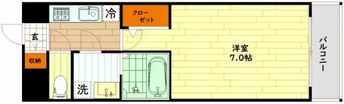 S-RESIDENCE大阪同心【14階】の間取り