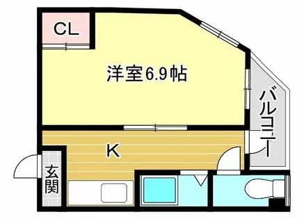 マンション楠木【4階】の間取り