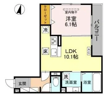 トリシア武庫川【1階】の間取り