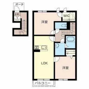 加西市北条町(ニューフォーレス ナガタ D棟)【2階】の間取り