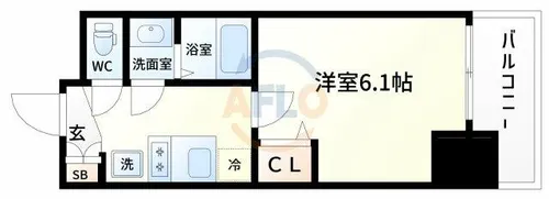 プレサンス九条グランデリーヴ【3階】の間取り