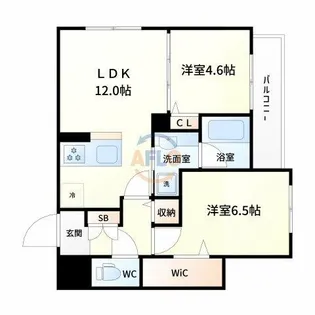 トリシア江坂【1階】の間取り