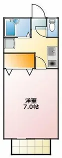 牛川南台【1-2号室】の間取り