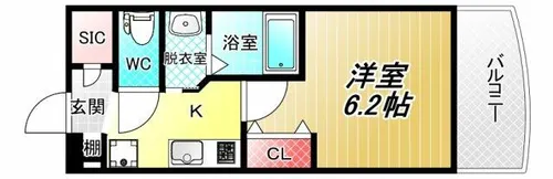 Luxe布施南Ⅱ【7階】の間取り